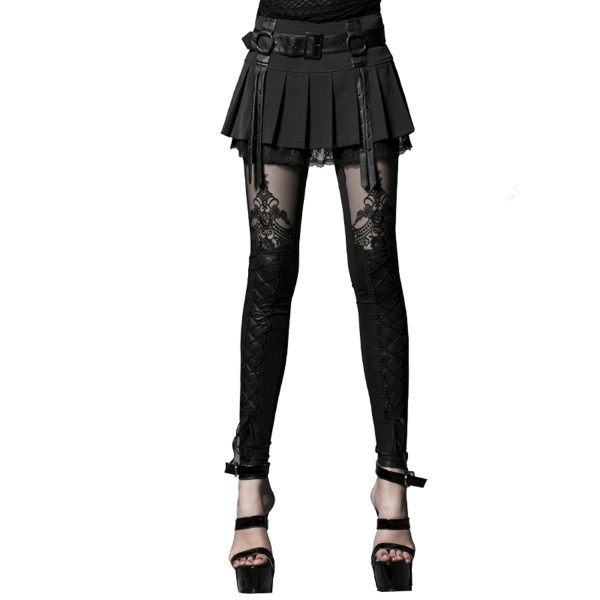 PUNK RAVE Leggings ‘MacBeth’ Noir nouveau produit 12