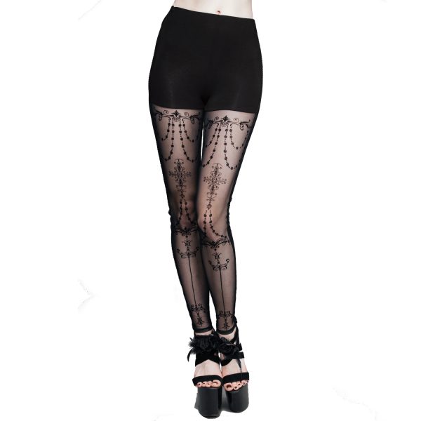 Eva Lady Leggings ‘Medusa’ Noir site pas cher 6