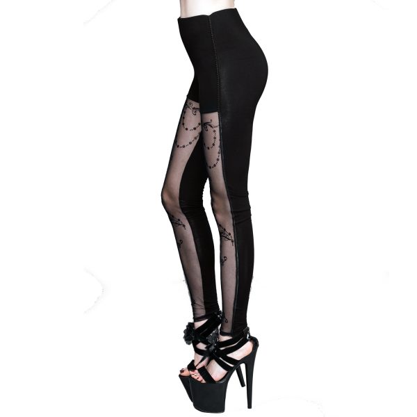 Eva Lady Leggings ‘Medusa’ Noir site pas cher 8