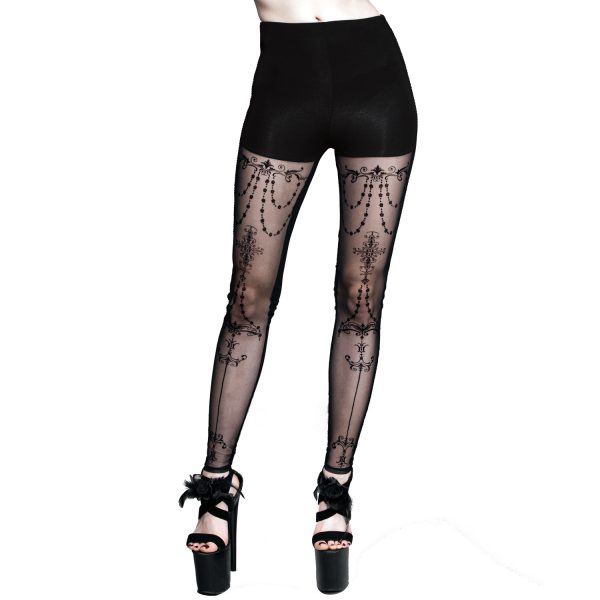 Eva Lady Leggings ‘Medusa’ Noir site pas cher 1