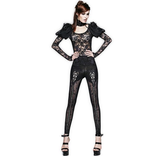 PUNK RAVE Leggings ‘Mephisto’ Noir comparez les prix 5
