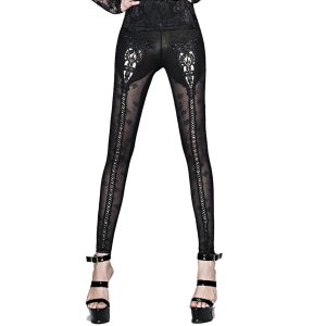 PUNK RAVE Leggings ‘Mephisto’ Noir comparez les prix 21