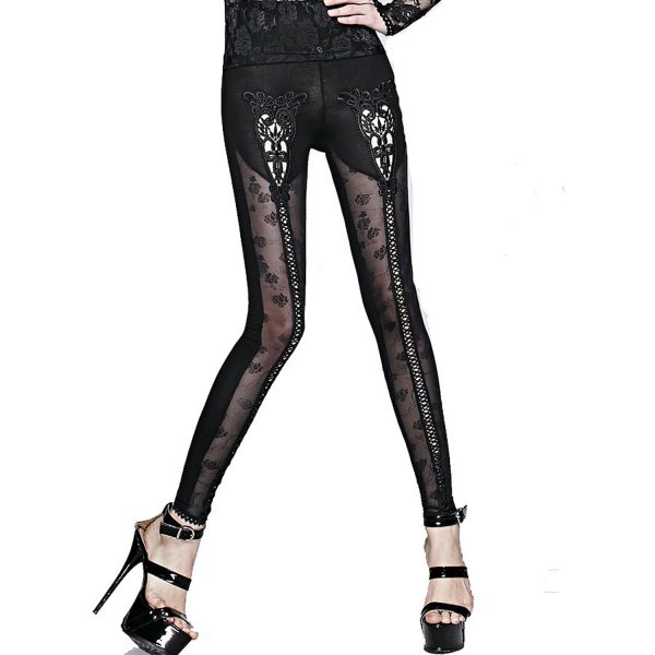 PUNK RAVE Leggings ‘Mephisto’ Noir comparez les prix 1