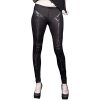 QUEEN OF DARKNESS Leggings Noir ‘Skeleton Legs’ fashion pas cher 55