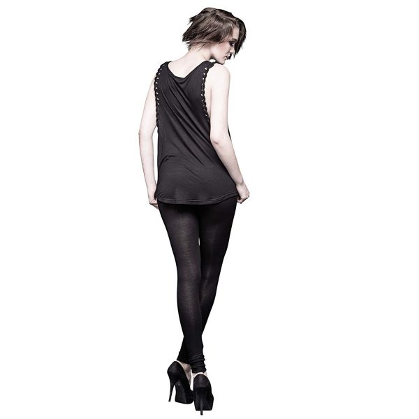 QUEEN OF DARKNESS Leggings Noir ‘Skeleton Legs’ fashion pas cher 4