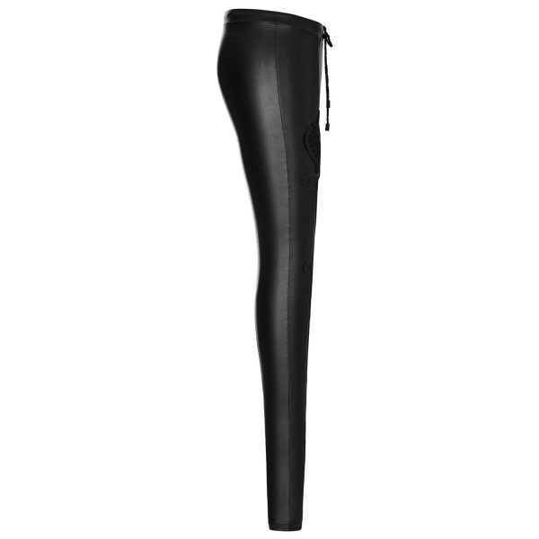 Boutique officielle PUNK RAVE Leggings ‘Soiree Gothic’ Noir Et Rouge 12
