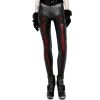 Boutique officielle PUNK RAVE Leggings ‘Soiree Gothic’ Noir Et Rouge 28
