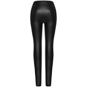 Boutique officielle PUNK RAVE Leggings ‘Soiree Gothic’ Noir Et Rouge 36