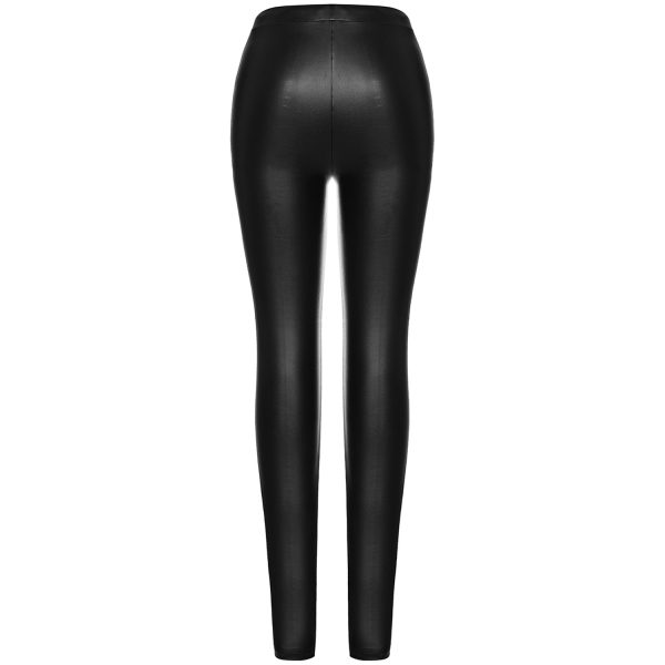 Boutique officielle PUNK RAVE Leggings ‘Soiree Gothic’ Noir Et Rouge 11