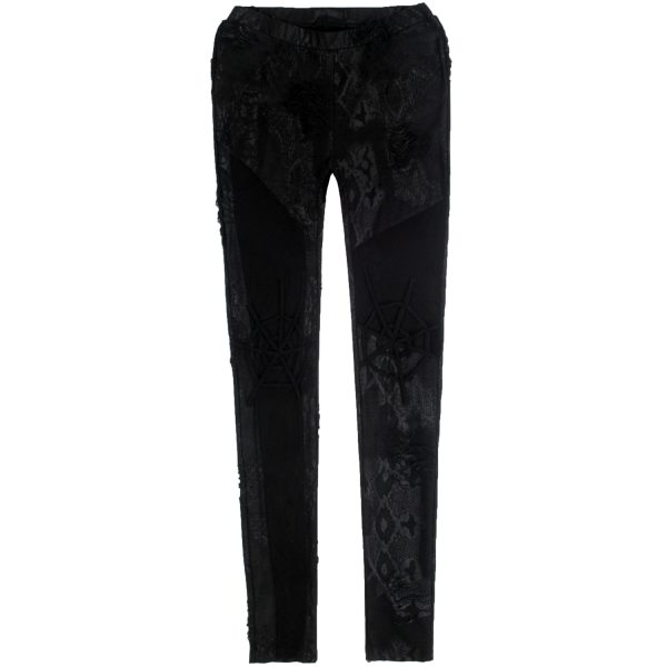 PUNK RAVE Leggings ‘Spiderella’ Noir design à la mode 15