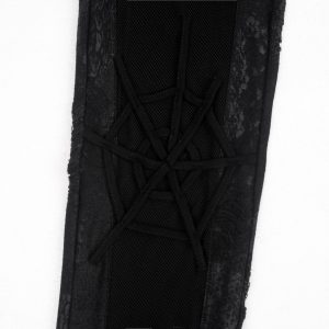 PUNK RAVE Leggings ‘Spiderella’ Noir design à la mode 50