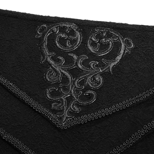boutique pas cher PUNK RAVE Long Kilt ‘Asmodey’ En Jacquard Noir 13