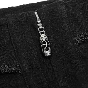 boutique pas cher PUNK RAVE Long Kilt ‘Asmodey’ En Jacquard Noir 42