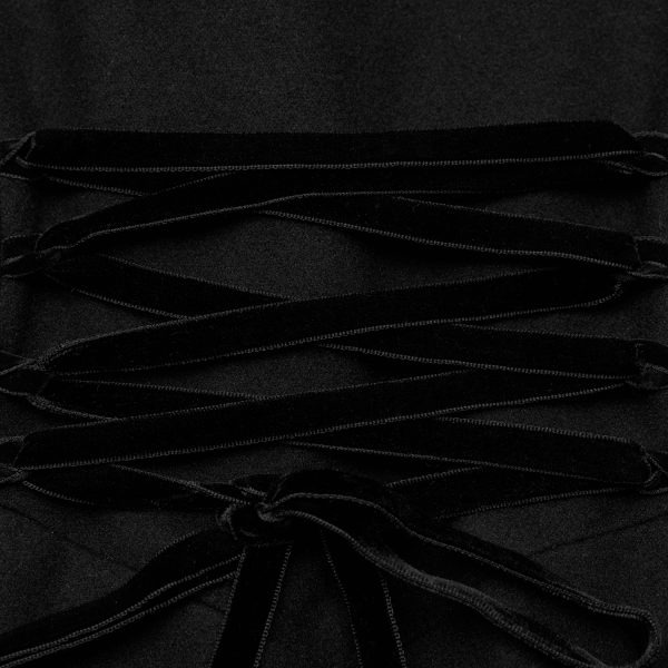 Les achats en ligne PUNK RAVE Long Manteau Brodé ‘Maelyss’ Noir 13