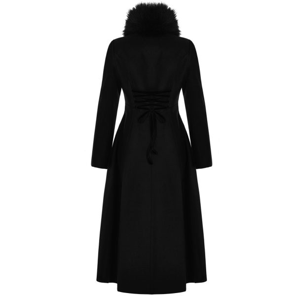 Les achats en ligne PUNK RAVE Long Manteau Brodé ‘Maelyss’ Noir 10