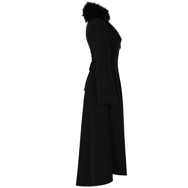 Les achats en ligne PUNK RAVE Long Manteau Brodé ‘Maelyss’ Noir 11