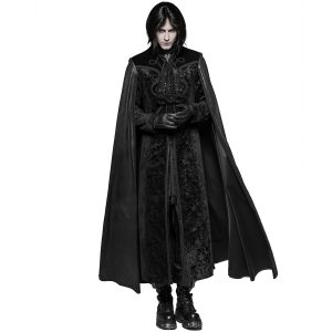 PUNK RAVE Long Manteau Cape Gothique ‘Vampyr’ Noir Prix très abordable 17