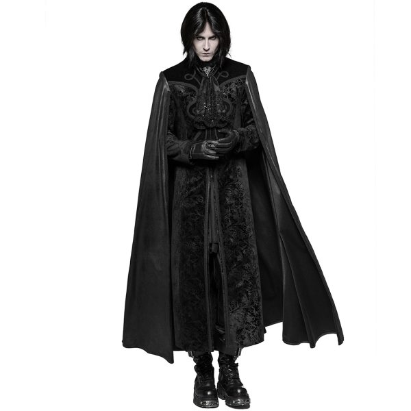 PUNK RAVE Long Manteau Cape Gothique ‘Vampyr’ Noir Prix très abordable 3
