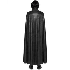 PUNK RAVE Long Manteau Cape Gothique ‘Vampyr’ Noir Prix très abordable 19