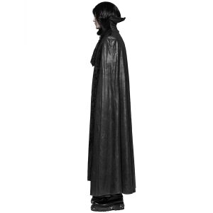 PUNK RAVE Long Manteau Cape Gothique ‘Vampyr’ Noir Prix très abordable 21