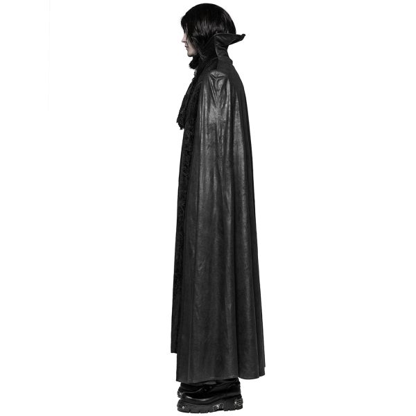 PUNK RAVE Long Manteau Cape Gothique ‘Vampyr’ Noir Prix très abordable 5