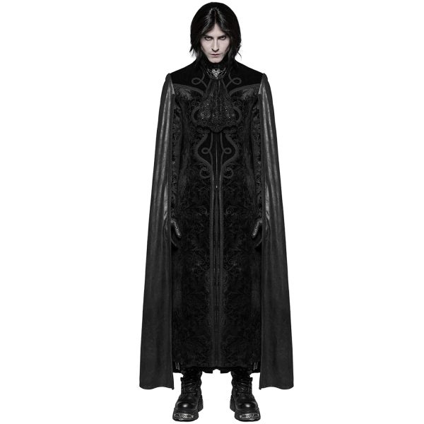 PUNK RAVE Long Manteau Cape Gothique ‘Vampyr’ Noir Prix très abordable 6
