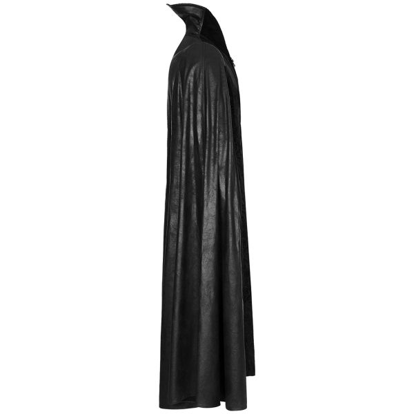 PUNK RAVE Long Manteau Cape Gothique ‘Vampyr’ Noir Prix très abordable 10