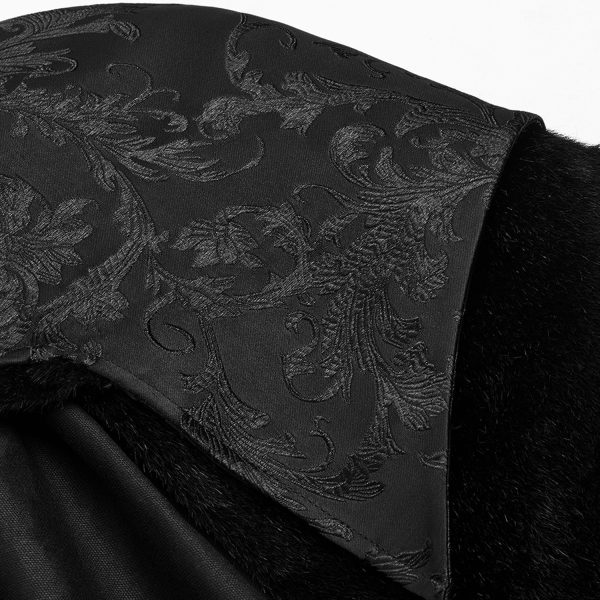 PUNK RAVE Long Manteau Cape Gothique Victorien ‘Illuminati’ Noir garantie de qualité 12