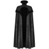 PUNK RAVE Long Manteau Cape Gothique Victorien ‘Illuminati’ Noir garantie de qualité 61