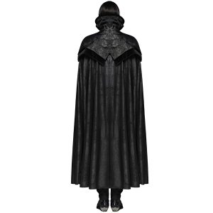 PUNK RAVE Long Manteau Cape Gothique Victorien ‘Illuminati’ Noir garantie de qualité 18