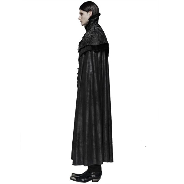 PUNK RAVE Long Manteau Cape Gothique Victorien ‘Illuminati’ Noir garantie de qualité 5