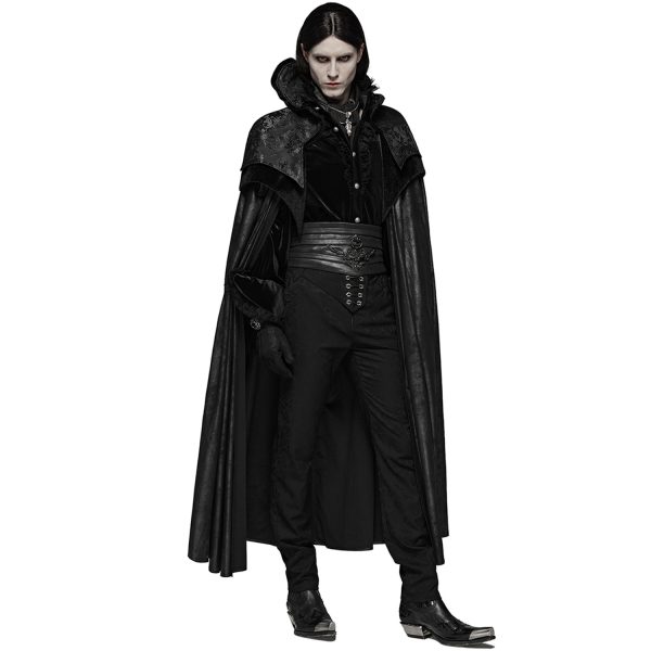 PUNK RAVE Long Manteau Cape Gothique Victorien ‘Illuminati’ Noir garantie de qualité 7