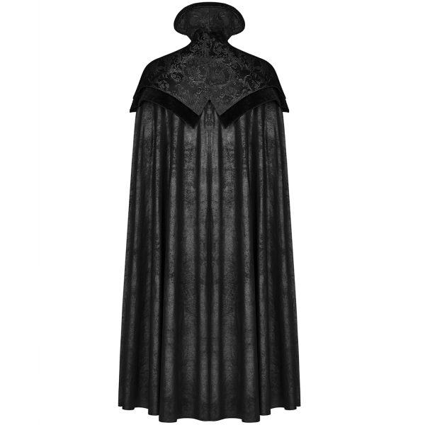 PUNK RAVE Long Manteau Cape Gothique Victorien ‘Illuminati’ Noir garantie de qualité 9