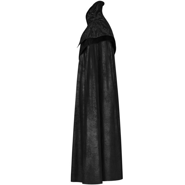 PUNK RAVE Long Manteau Cape Gothique Victorien ‘Illuminati’ Noir garantie de qualité 10