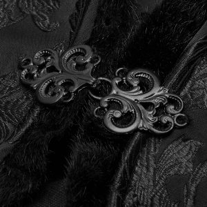 PUNK RAVE Long Manteau Cape Gothique Victorien ‘Illuminati’ Noir garantie de qualité 32