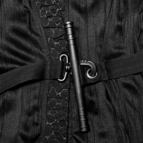 PUNK RAVE Long Manteau ‘Lycidas’ Noir nouvelle saison 12