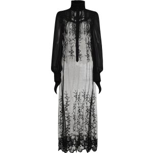 PUNK RAVE Long Top Transparent En Maille Et Mousseline ‘Mystic… De super promotions disponibles 13