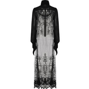 PUNK RAVE Long Top Transparent En Maille Et Mousseline ‘Mystic… De super promotions disponibles 15