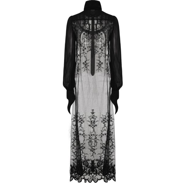 PUNK RAVE Long Top Transparent En Maille Et Mousseline ‘Mystic… De super promotions disponibles 5