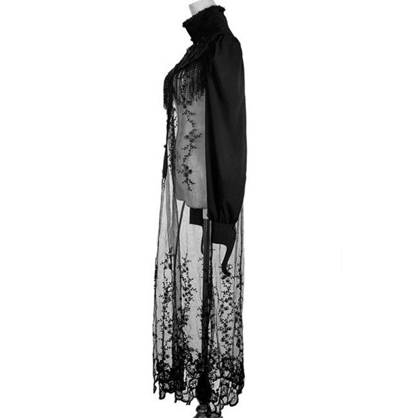 PUNK RAVE Long Top Transparent En Maille Et Mousseline ‘Mystic… De super promotions disponibles 6