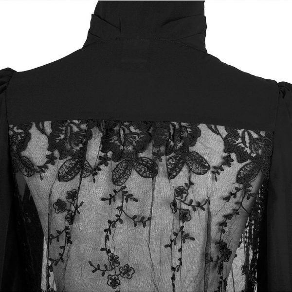 PUNK RAVE Long Top Transparent En Maille Et Mousseline ‘Mystic… De super promotions disponibles 8