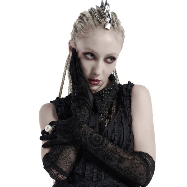 ﻿soldes PUNK RAVE Longs Gants ‘Independant’ Noirs 3
