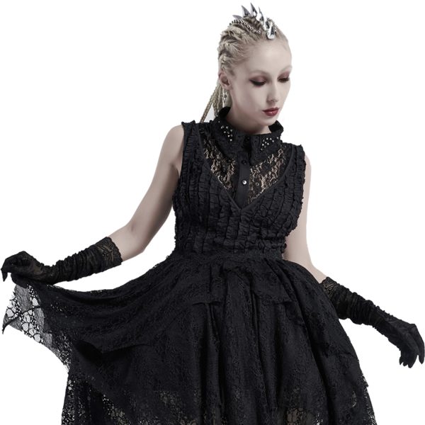 ﻿soldes PUNK RAVE Longs Gants ‘Independant’ Noirs 5