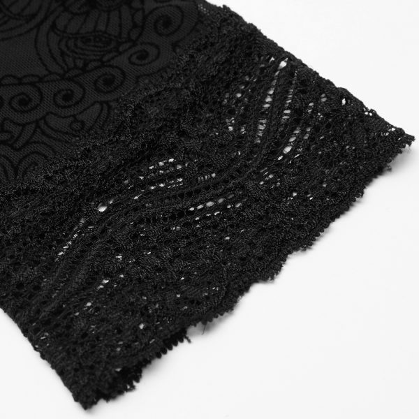 ﻿soldes PUNK RAVE Longs Gants ‘Independant’ Noirs 9