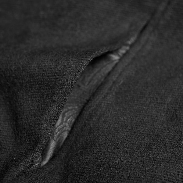 fashion pas cher PUNK RAVE Longue Cape Homme ‘Black Foxa’ Noire 12
