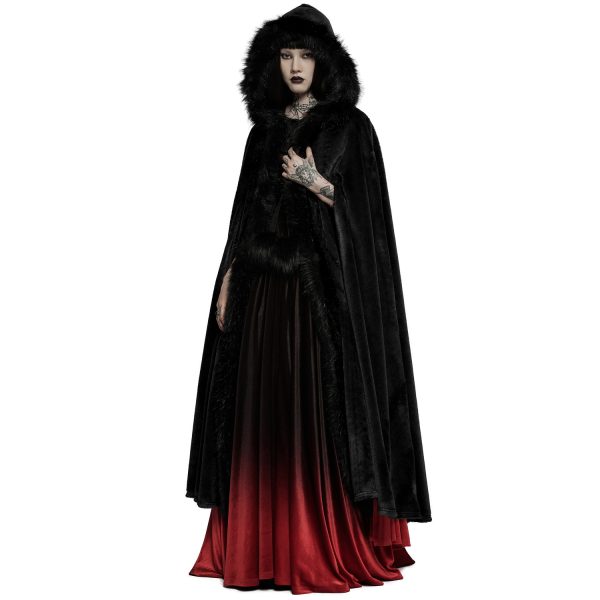 a Prix Discount PUNK RAVE Longue Cape ‘Orphelia’ Noire 3