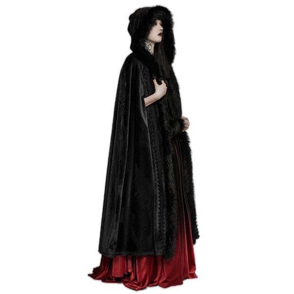 a Prix Discount PUNK RAVE Longue Cape ‘Orphelia’ Noire 5