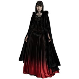 a Prix Discount PUNK RAVE Longue Cape ‘Orphelia’ Noire 21