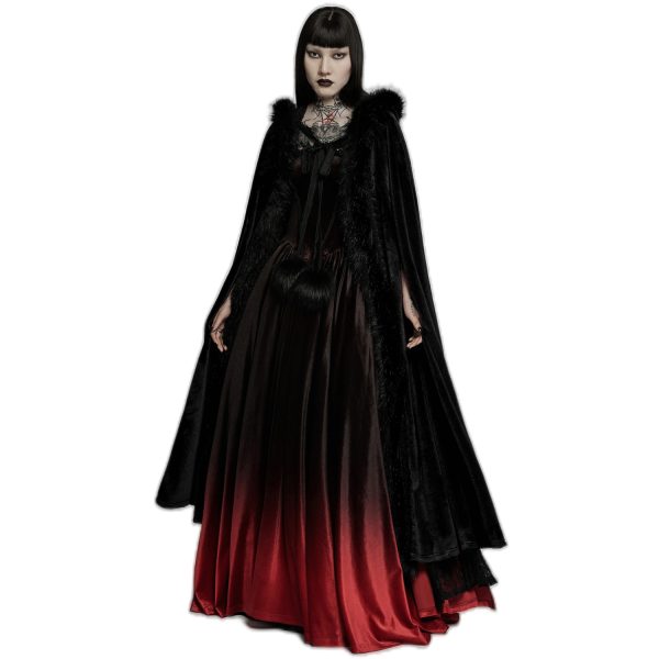 a Prix Discount PUNK RAVE Longue Cape ‘Orphelia’ Noire 6