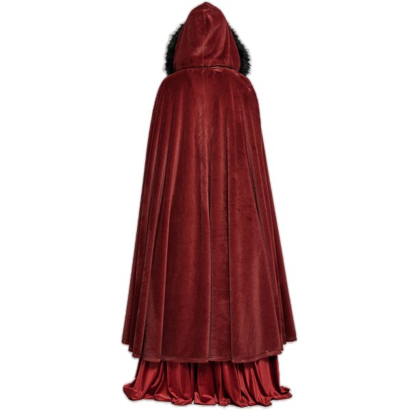SOLDES TOUT À PUNK RAVE Longue Cape ‘Orphelia’ Rouge 4
